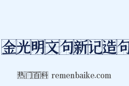 金光明文句新记造句是什么意思的图片